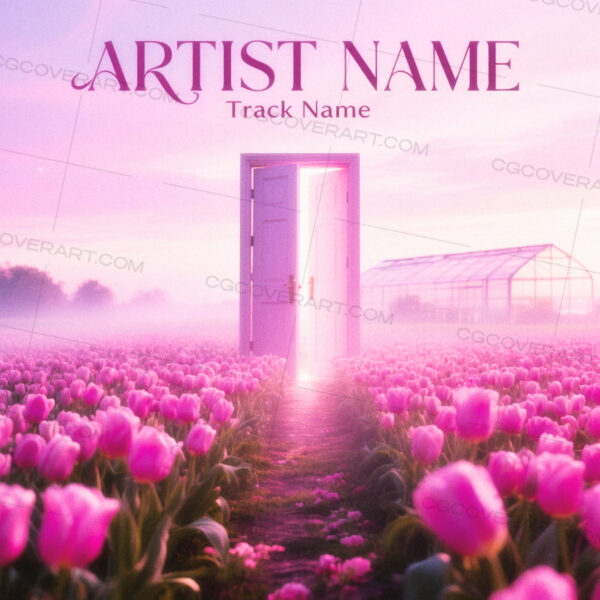 Step into a dreamy, ethereal world surrounded by pink tulips and glowing light. Perfect for soft, emotional tracks or love songs with fantasy or escape themes.